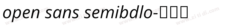 open sans semibdlo字体转换